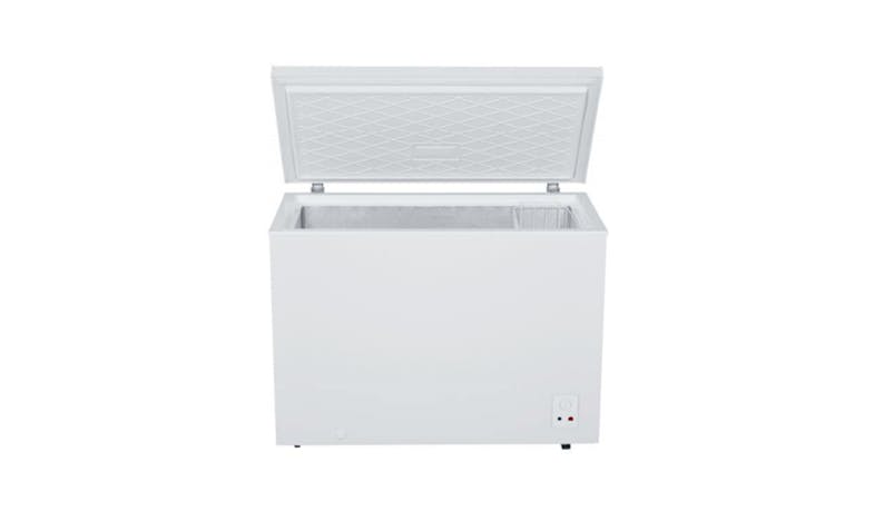Tecno 310L Chest Freezer – White TCF310R (Half Opened View)
