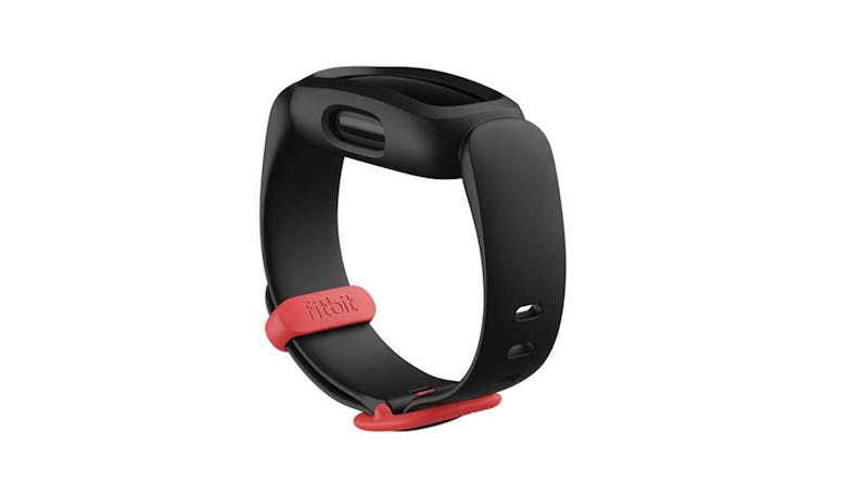 Fitbit Ace 3 Activity Tracker - Black/Sport Red (FB419BKRD) - Side View