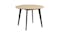 Urban Roxby 105cm Round Dining Table - Veneer Oak/Black (85661) - Side View