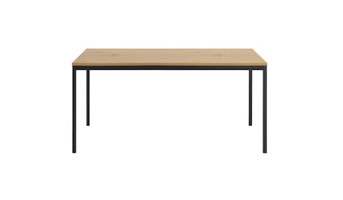 Urban Seaford 160cm Dining Table - Wild Oak/Black (86912) - Front View