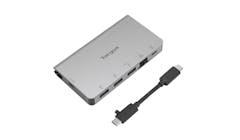 Targus ACA951 100W PD USB-C Ethernet Adapter Multi-Port Hub - Silver - Main