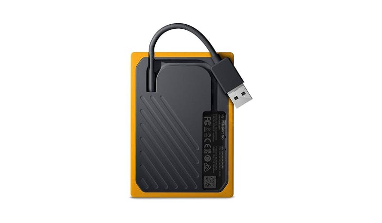 Western Digital WDBMCG5000AYT My Passport Go 500GB Portable SSD - Amber - back