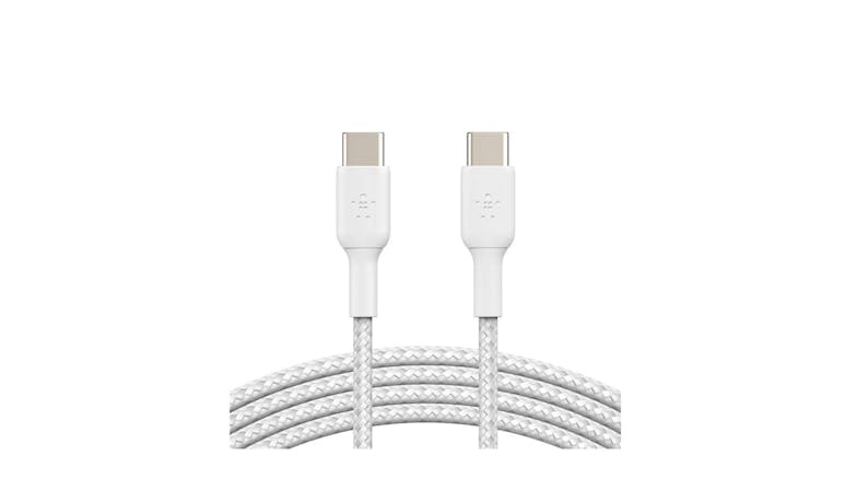 Belkin Braided USB-C to USB-C Cable 1m - White CAB004bt1MWH - Main