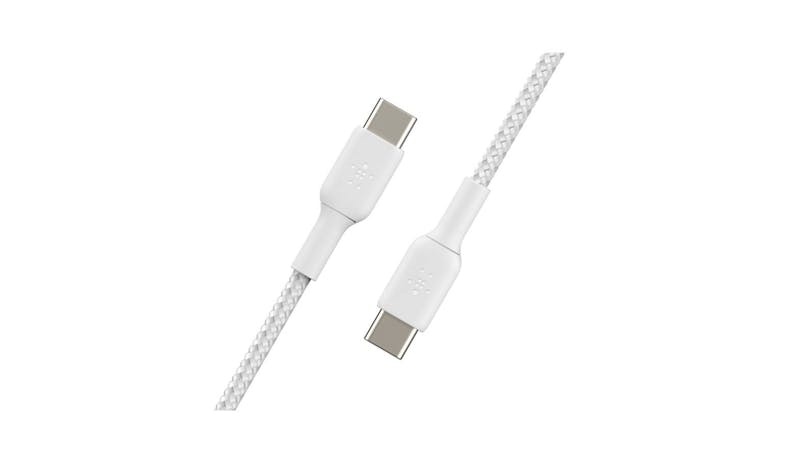 Belkin Braided USB-C to USB-C Cable 1m - White CAB004bt1MWH
