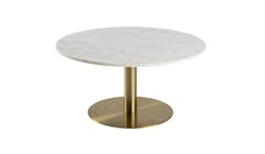 Urban Corby 90cm Round Marble Coffee Table - White (19560) - Front View