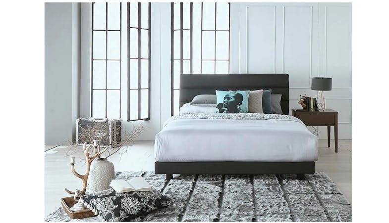 Eucla Bed Frame Queen Size Black Stone (also available in King size)