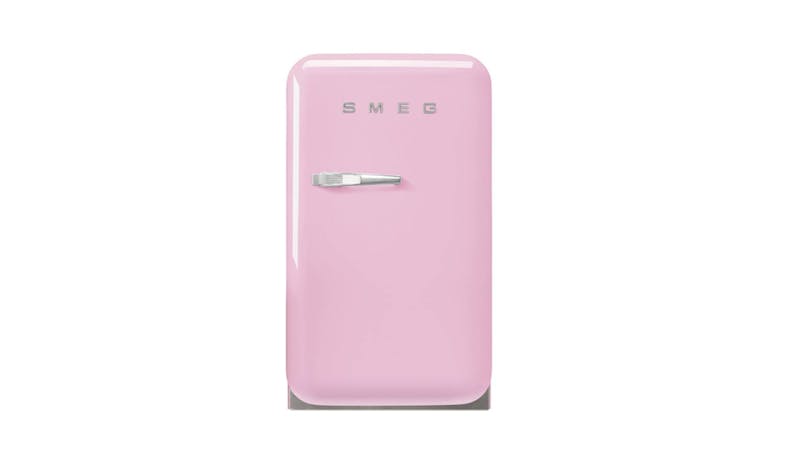 Smeg (FAB5RPK5) 34L 50's Style 1-Door Mini Fridge - Pink (Front View)