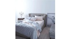 Hargen Queen Size Bed Frame - PVC Upholstered