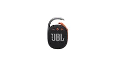 JBL Clip 4 Ultra-portable Waterproof Speaker - Black/Orange - Front View
