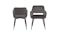 Urban Ranja Dining Chair – Dark Grey Fabric/Black (85986) - Front View