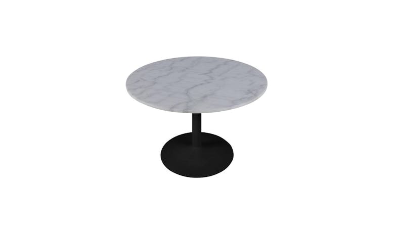 Urban Tarifa 110cm Round Dining Table - Marble White (17699) - Top View