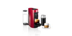 Nespresso VertuoPlus Coffee Machine & Aeroccino3 Milk Frother - Cherry Red (Main)