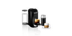 Nespresso VertuoPlus Coffee Machine & Aeroccino3 Milk Frother - Black (Main)