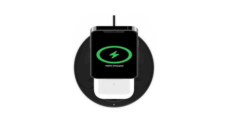 Belkin Charge Pro 2-in-1 Wireless Charger Stand with MagSafe (WIZ010MYBK) - Top View