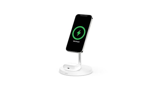 Belkin Charge Pro 2-in-1 Wireless Charger Stand with MagSafe (WIZ010MYWH) - Main