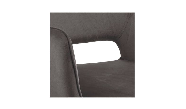 Actona Urban Ranja Dining Chair – Dark Grey Fabric/Black (85986)