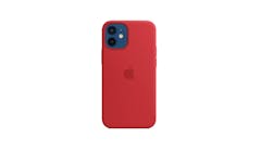 Apple iPhone 12 Mini MHKW3ZA/A Silicone Case with MagSafe - Red - Front View