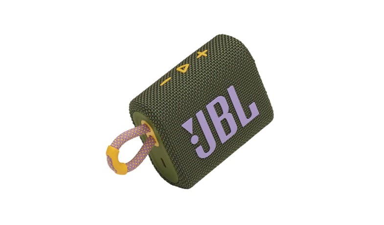 JBL GO 3 Portable Waterproof Speaker - Green - Side View