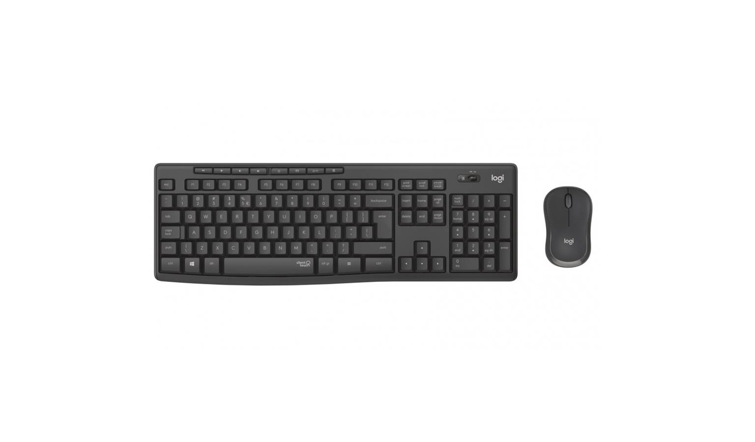 Logitech MK295 Silent Wireless Combo - Black (920-009814) - Front View