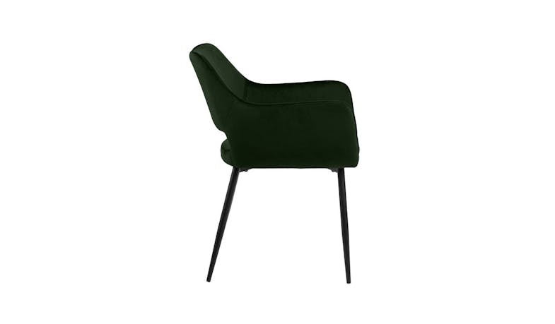 Urban Ranja Dining Chair - Olive Green/Black (85987) - Side View