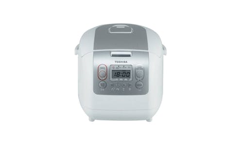 Toshiba 1.0L Electric Rice Cooker - White RC-10NMFEIS - Front View