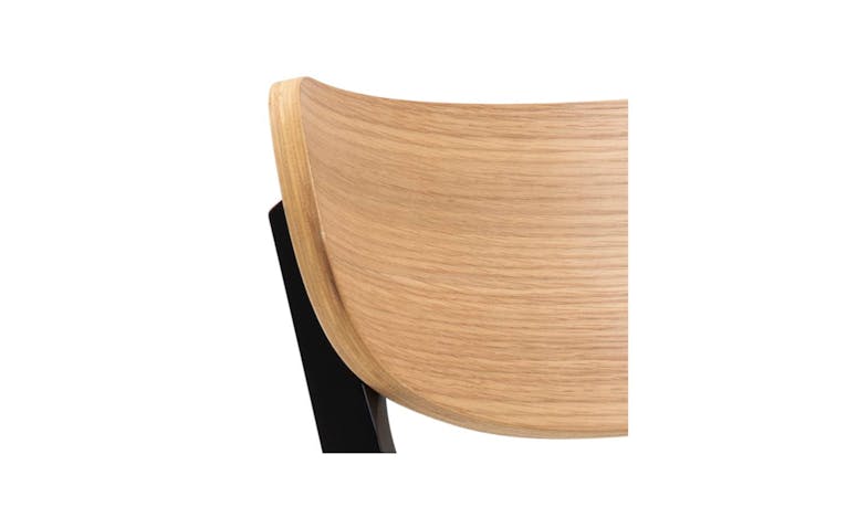 Urban Roxby Dining Chair - Veneer Oak / Black (85660) - Top Half Front View