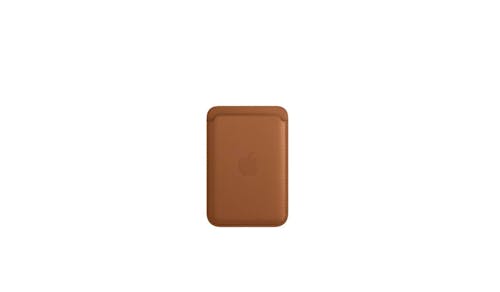 Apple iPhone MHLR3ZA/A Leather Wallet with MagSafe - Saddle Brown (Front View)