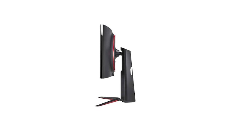 LG UltraGear 34GN850-B 34" Curved QHD Nano IPS Gaming Monitor - Black (Side View)