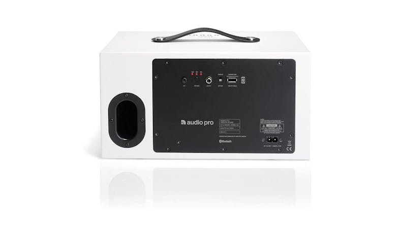 Audio Pro Addon T10 Portable Bluetooth Wireless Speakers - White - Back View