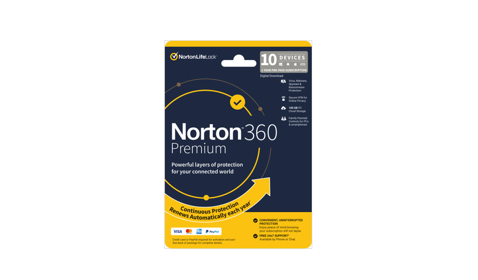 Norton 360 Premium 1 User 10 Device 12 Month Subscription Antivirus ...