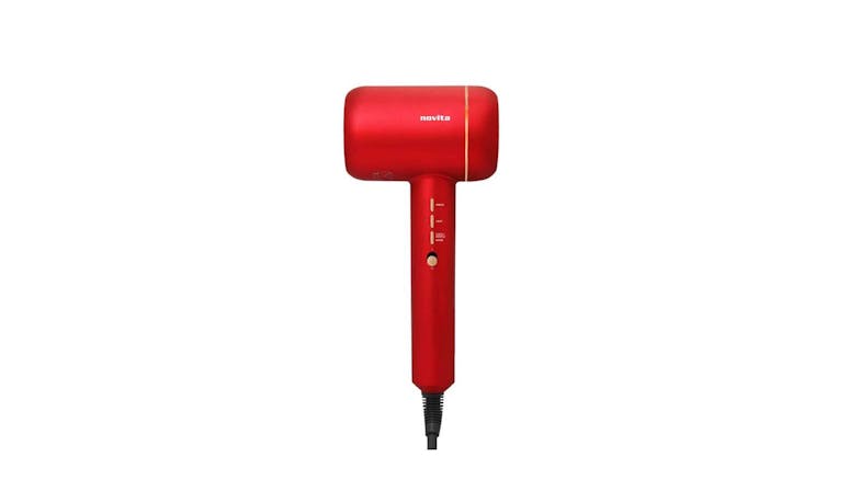 Novita Ultrasonic H1 Hair Dryer - Red (Side View)