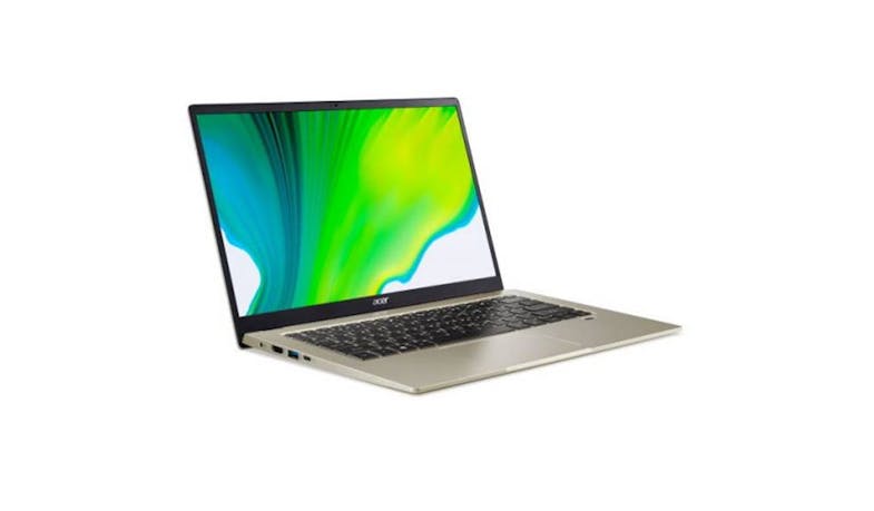 Acer Swift 1 (N6000, 16GB/512GB, Windows 10) 14-inch Laptop - Gold (SF114-34-P514) - Side View
