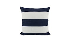 Linen Stripe Cushion Navy (Main)