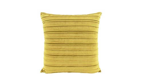 Pleated Velvet Cushion - Gold (Main)
