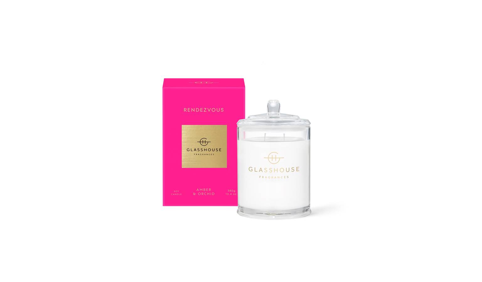 Glasshouse Rendezvous Amber & Orchid 380g Candle (Main)