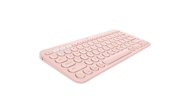 Logitech K380 Multi-Device Bluetooth Keyboard For Mac - Rose (920-010408) - Side View