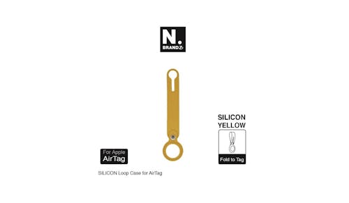 N.Brandz AirTag Silicon Loop Case (Yellow) - Main