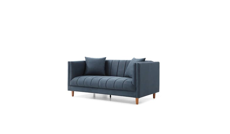 Regency 2-Seater Metal Frame Sofa – Midnight Blue  (Side View)