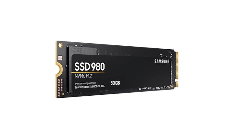 Samsung 980 500GB PCIe 3.0 NVMe M.2 Solid State Drive (MZ-V8V500BW) - Side View