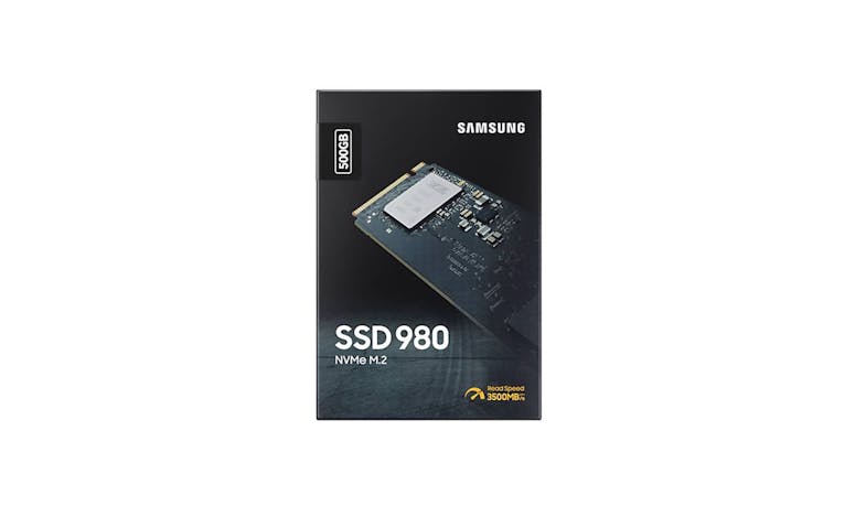 Samsung 980 500GB PCIe 3.0 NVMe M.2 Solid State Drive (MZ-V8V500BW) - Packaged View