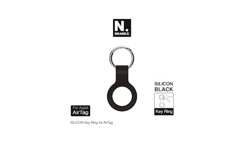 N.Brandz AirTag Silicon KeyRing Case - Black