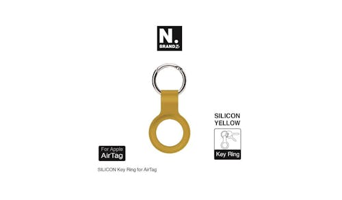 N.Brandz AirTag KeyRing Silicon Case - Yellow (Main)