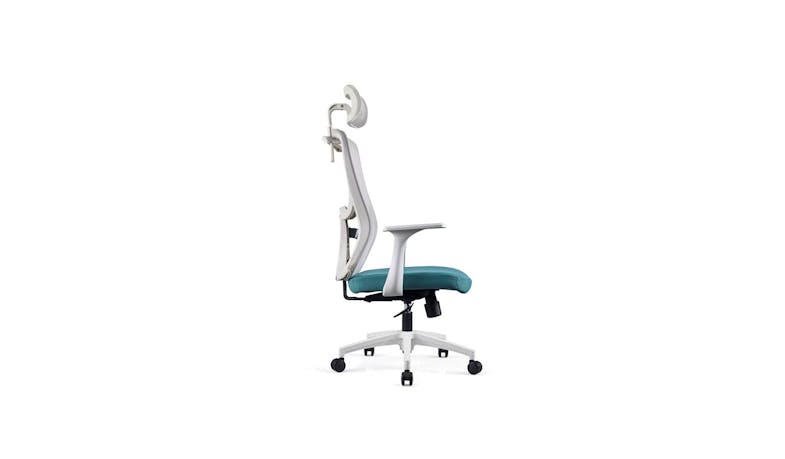 Urban Roy Office Chair - Grey/Blue (Back Side View)