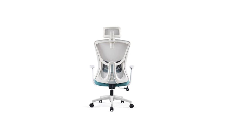 Urban Roy Office Chair - Grey/Blue (Back View)
