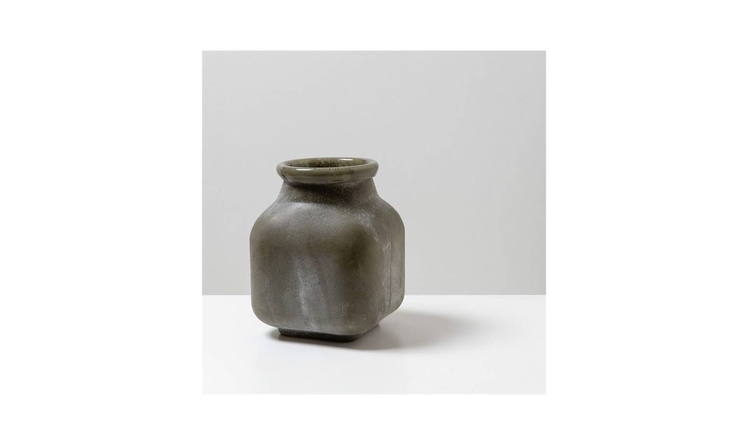 Byron Large Square Vase - Olive (Main)