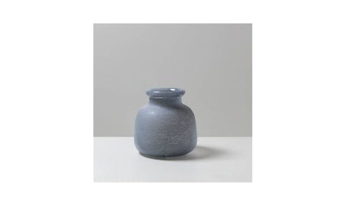Byron Round Glass Vase - Cement (Main)