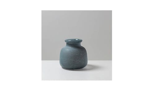 Byron Round Glass Vase - Denim (Main)