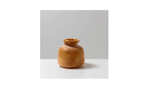 Byron Round Glass Vase - Mustard (Main)