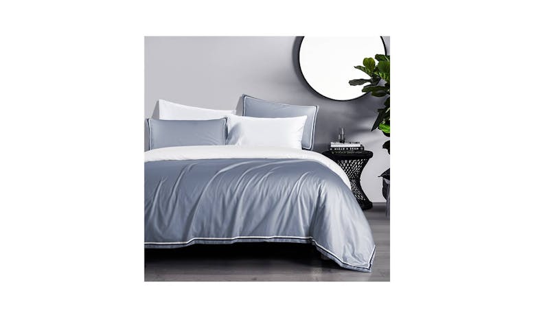 Canopy Earl Bed Sheet - Grey/White (Queen Size Set)