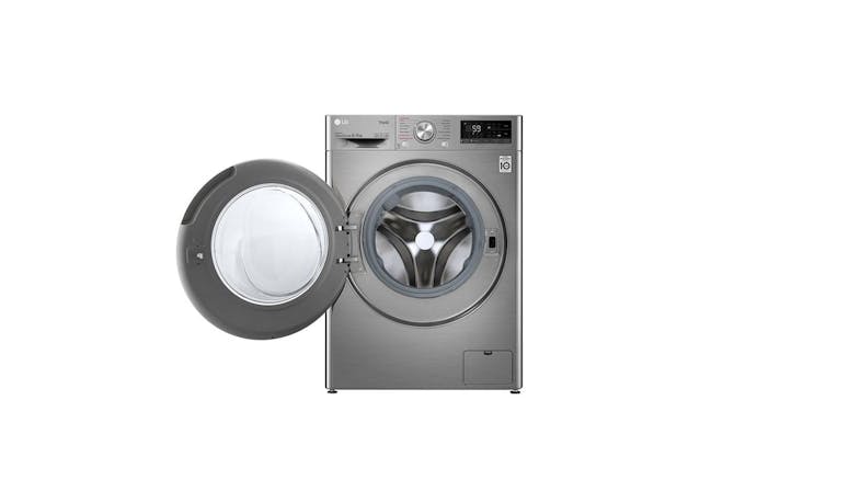 LG AI Direct Drive™ FV1408H4V 8/6kg Front Load Washer Dryer Combo - VCM (Opened View)
